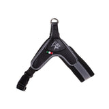 LEO PET - Pettorina Regolabile in PVC, Nylon e Mesh NERA