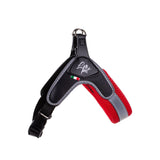 LEO PET - Pettorina Regolabile in PVC, Nylon e Mesh ROSSA