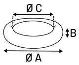 FLAMINGO - Cesto Rotondo Alba Bianco e Grigio