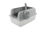 LEO PET - Set Lettiera per gatti in Acciao Inox con Paletta e Tappetino