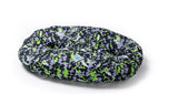 LEO PET - Cuschino Ovale Nettuno Resistente All'Acqua Oxford Green Pixels