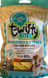 LEO PET Twisy Bites Snack per Cani 80 grammi Gusto Merluzzo e Patate