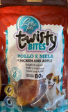 LEO PET Twisy Bites Snack per Cani 80 grammi Gusto Pollo e Mela