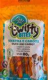 LEO PET Twisy Bites Snack per Cani 80 grammi Gusto Anatra e Carote