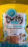LEO PET Twisy Bites Snack per Cani 80 grammi Gusto Pollo e Banana